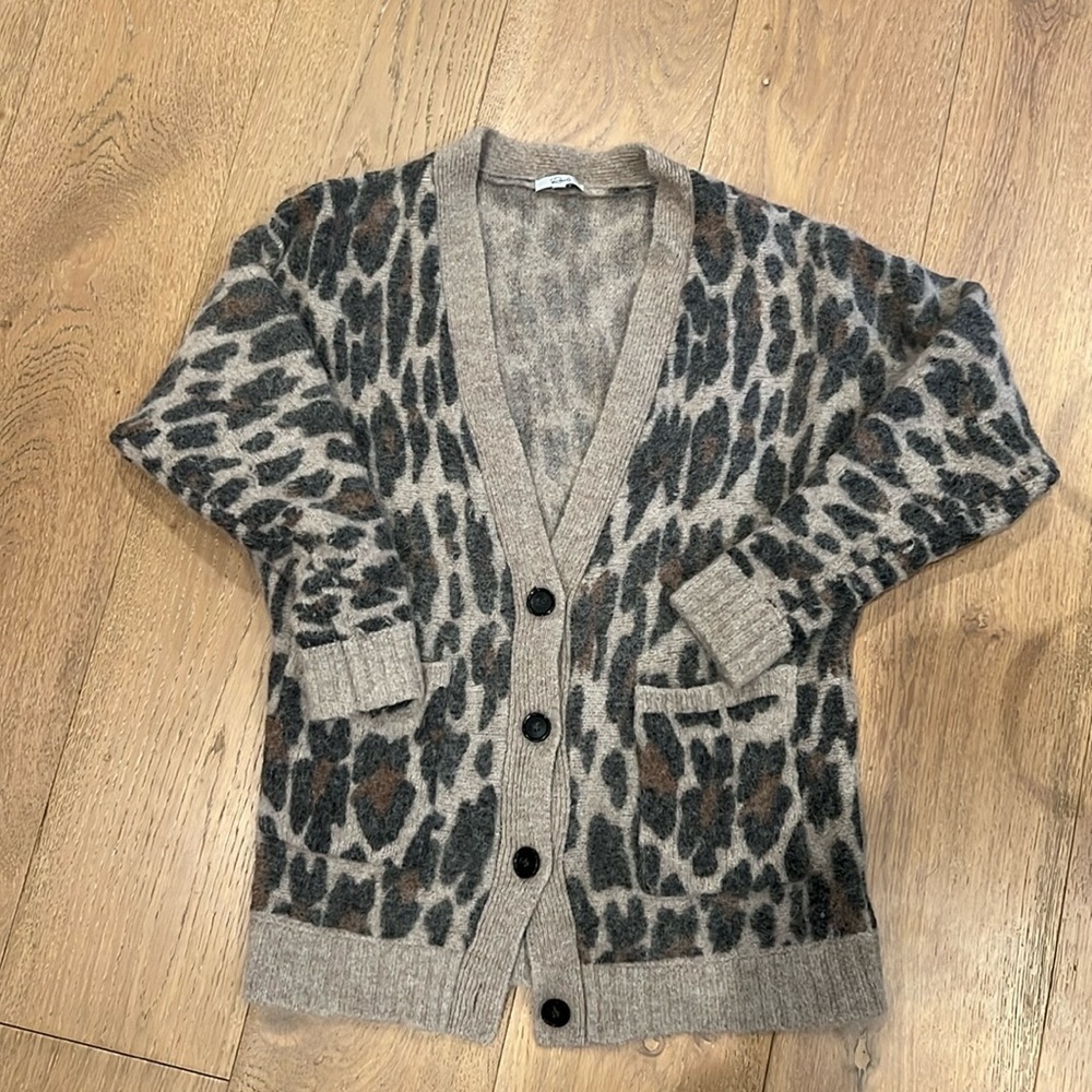 Rails spotted hazel button up sweater